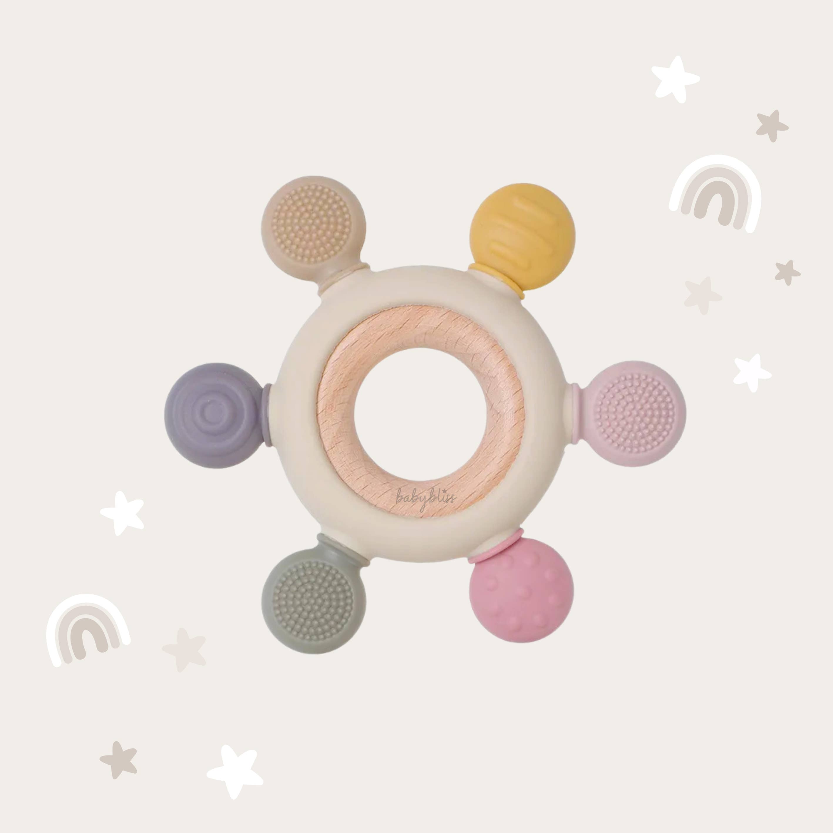 Teether Ring - Pink Tones for wholesale on Faire2