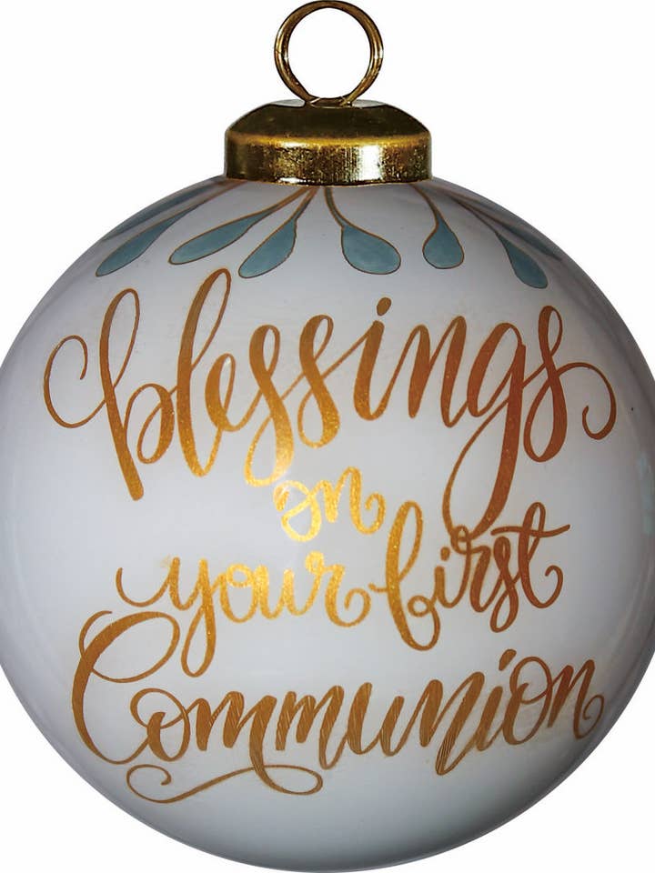 Decorazione da appendere in vetro «Blessing On Your First Communion» per la vendita all'ingrosso da parte di Inner Beauty Gifts