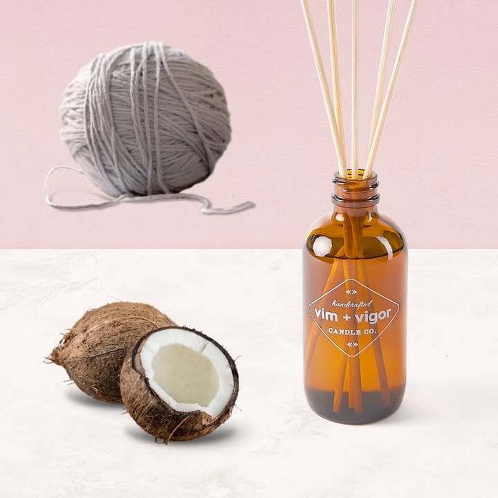 Diffuseur marocain en cachemire et noix de coco pour la vente par Vim + Vigor Candle Co