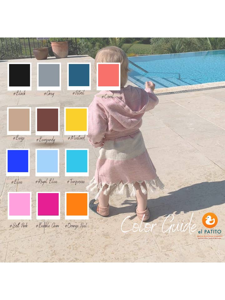 EL PATITO TOWELS & BATHROBES - Vente Peignoir – enfant - Peignoirs d'été, de plage et de piscine pour bébés et enfants au style bohème chic - CONTEM