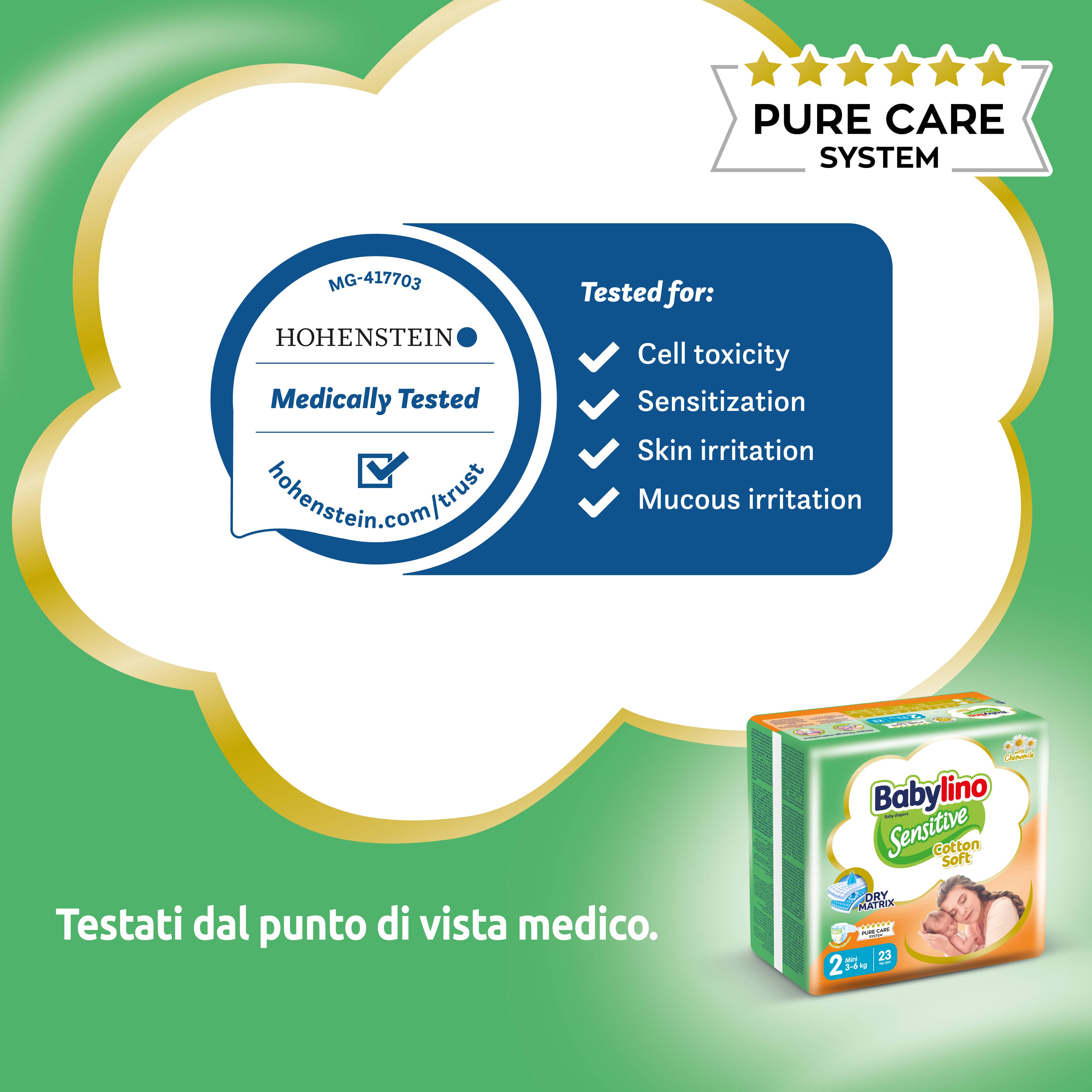 Babylino - Wholesale Diaper (Non-Cloth) - Baby - Babylino Sensitive Cotton Soft, Diapers Size 2, 64 Units12