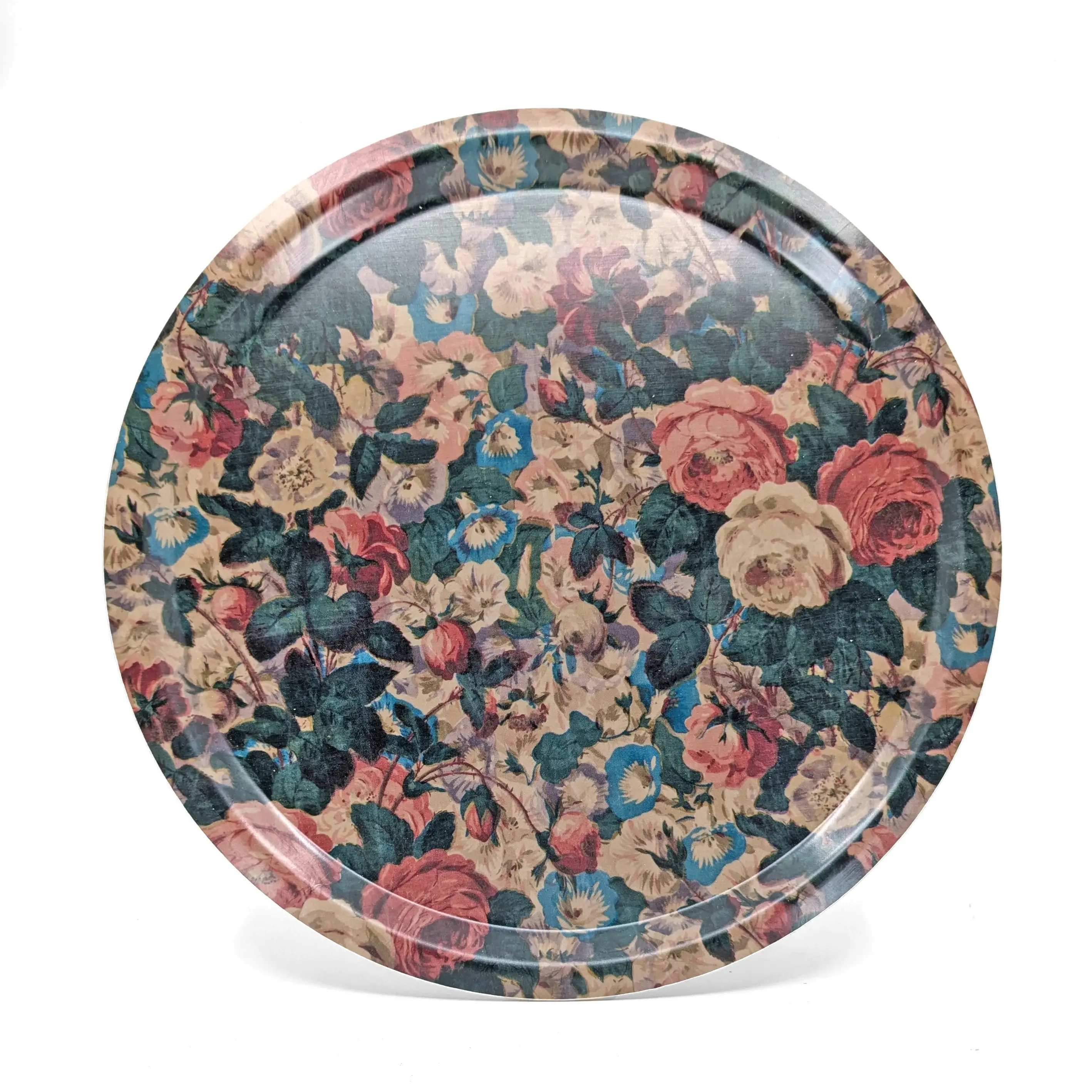 Host Home – wholesale Decorative tray – ROUND BIRCH WOOD TRAY - CHINTZ0