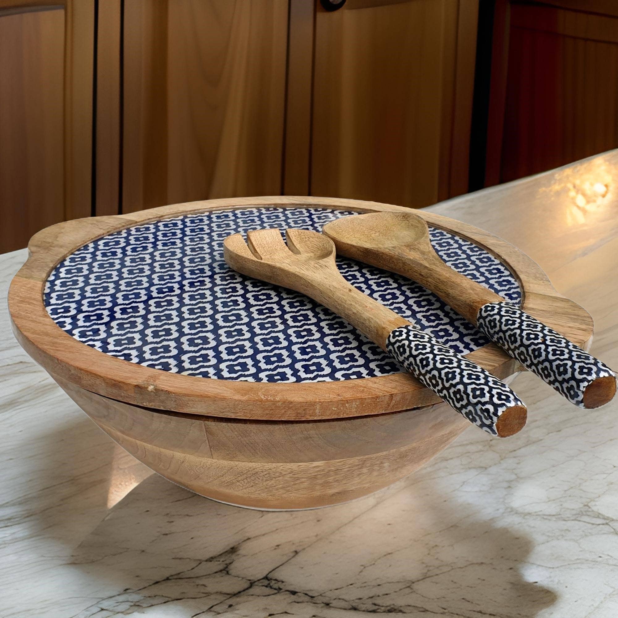 Hartsmede - Wholesale Serve Bowl - Large Serving Bowl Set with Lid & Serving Spoons Ideal Gift5