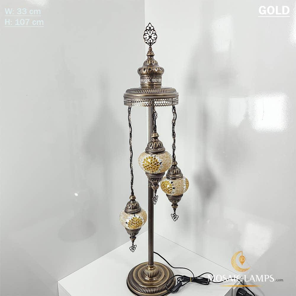 Mosaic Lamps - Wholesale Floor Lamp - 3 Globe Medium Ball Floor Lamps, Turkish Moroccan Ottoman7