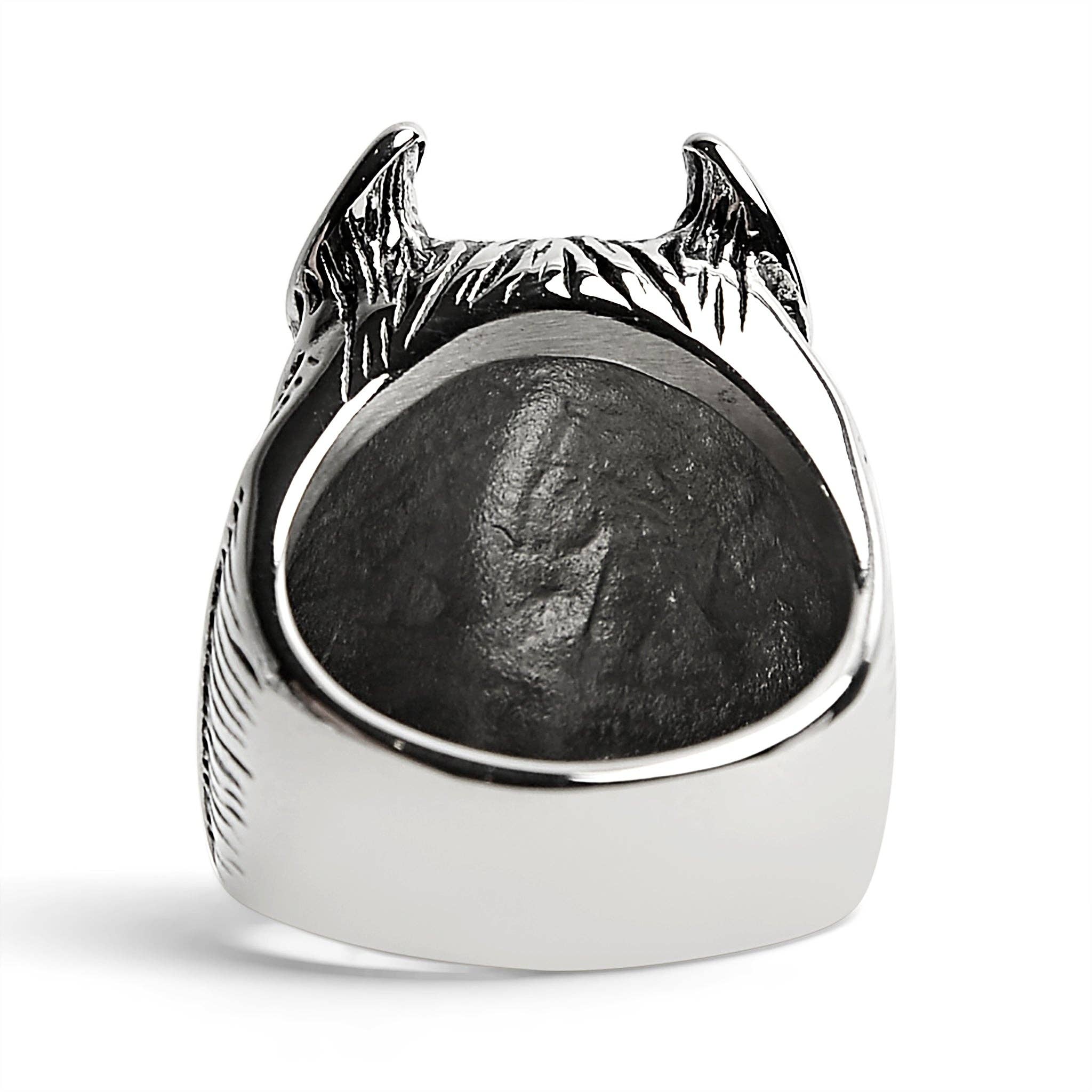 WJW - Wholesale Cocktail/Statement Ring - Stainless Steel Pit Bull Dog Ring2