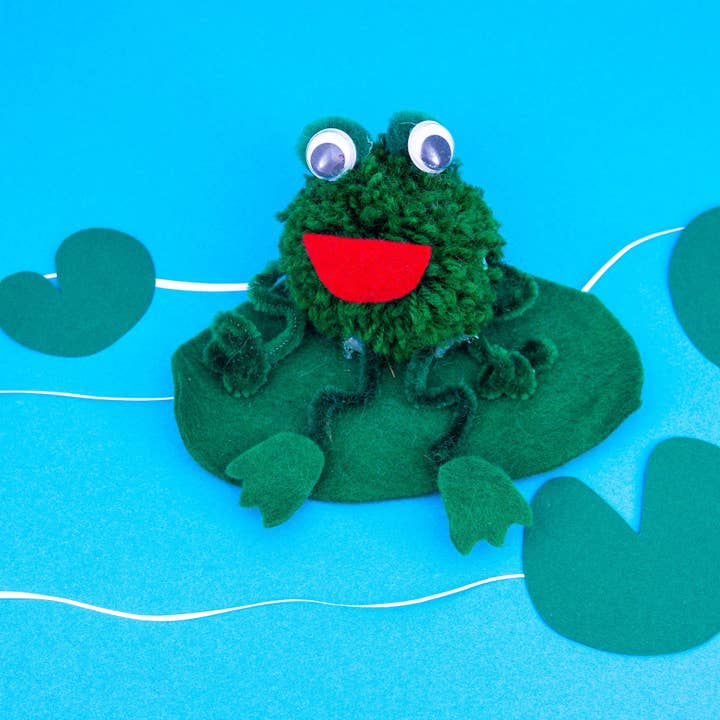 Pom Stitch Tassel - Vente Kit de bricolage – enfant - Grenouille | Animal | Amphibien | DIY | Kit de bricolage avec pompons
