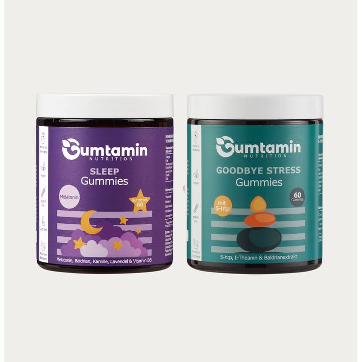 Set di caramelle gommose antistress per dormire e addio per la vendita all'ingrosso da parte di Gumtamin Nutrition