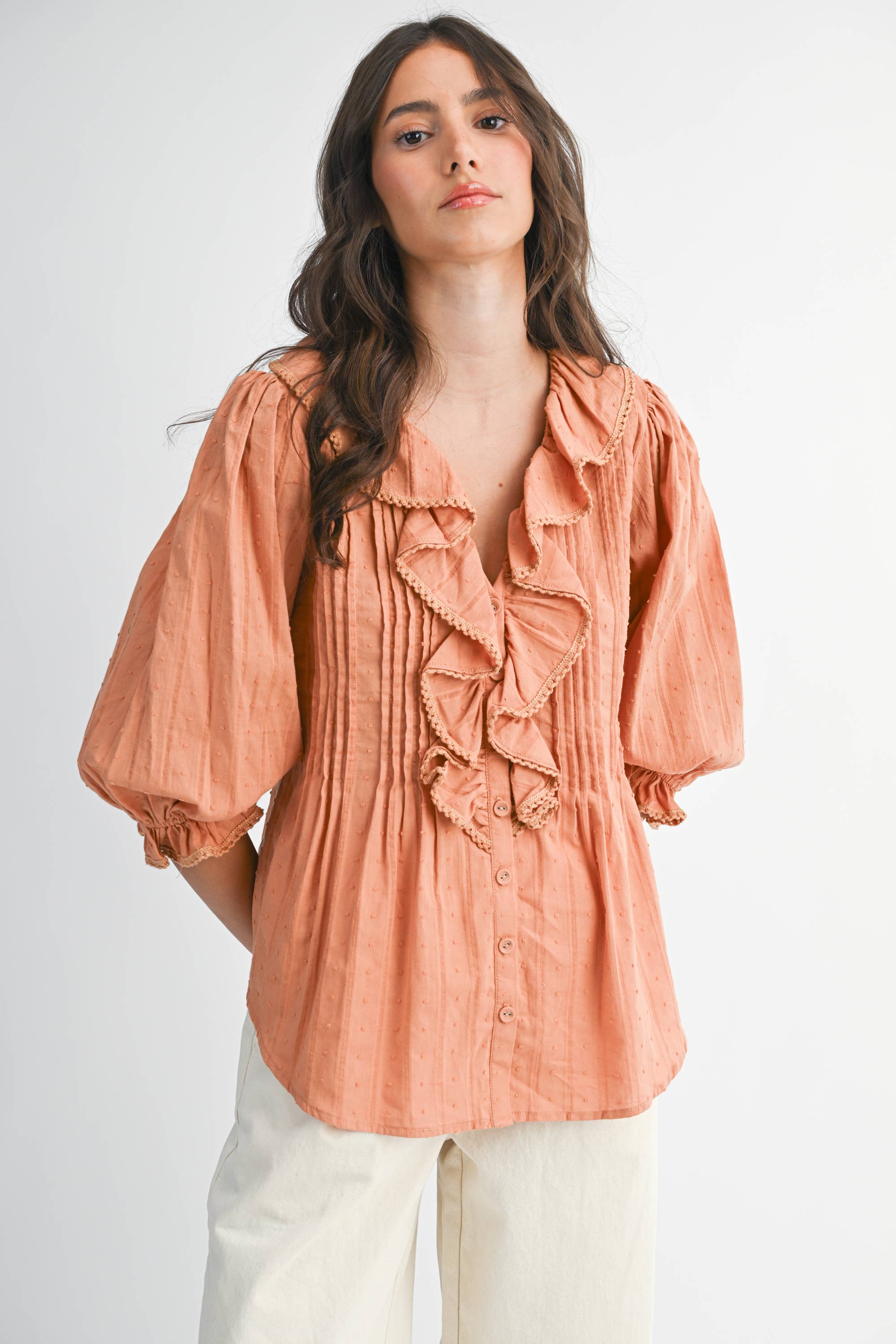 Camellia - Wholesale Blouse - Women's - FLOWING RUFFLED BLOUSE8