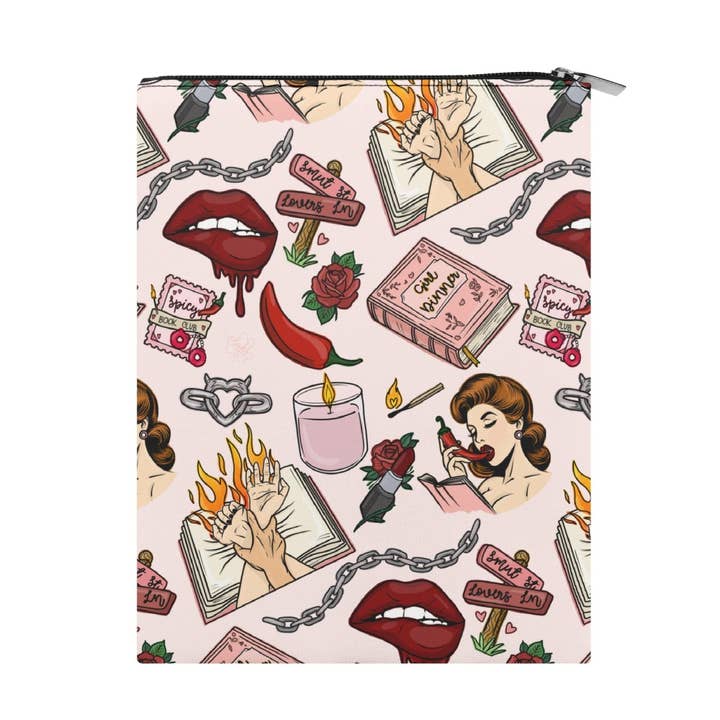 OhhhSoPeachy - Wholesale Book cover - Handmade Book Sleeve with Zipper - Personalized Smut Design, 600D Canvas Fabric, Protects Books & Kindle While Traveling, Bookish Gift1