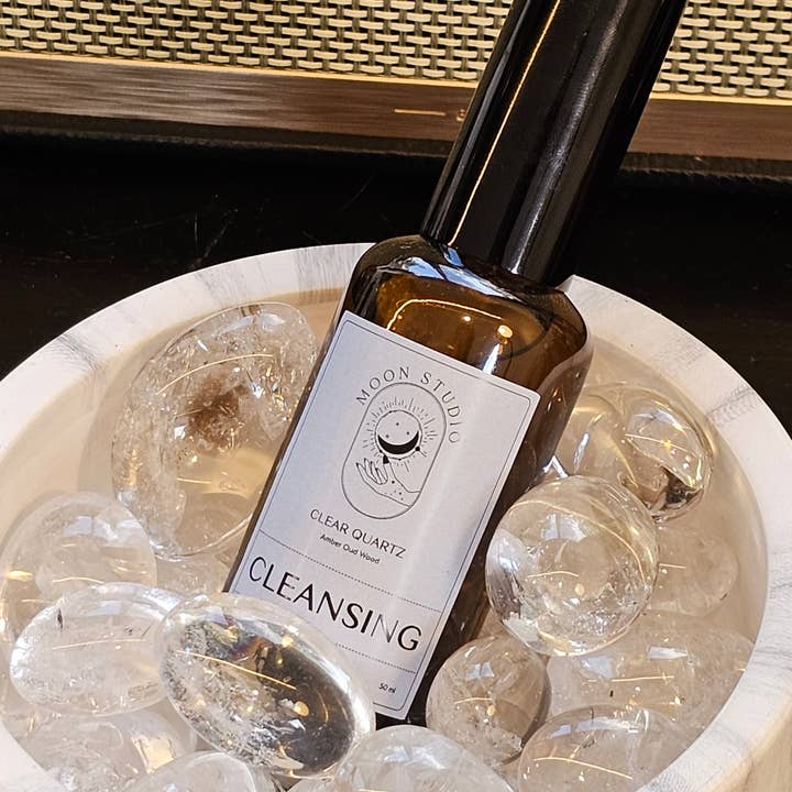 Moon Rituals - Wholesale Room & Linen Spray - Cleansing Spray Infused with Clear Quartz - Amber Oud Wood Scent - Hand Poured in Sydney, Australia6