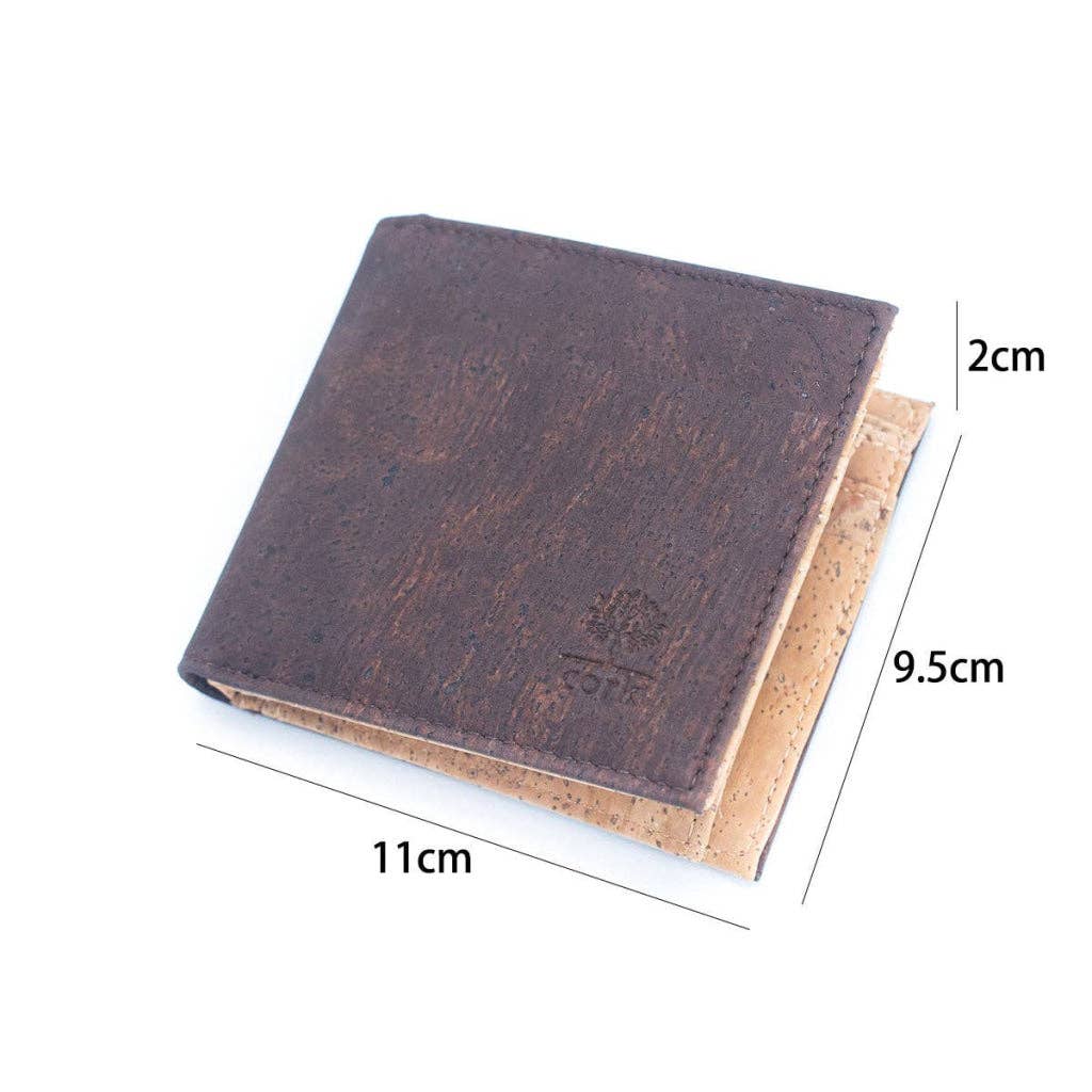 Meninas Bonitas Cork – wholesale Wallet - Men’s – Brown Cork Men's Wallet with Box Packaging BAG-225411