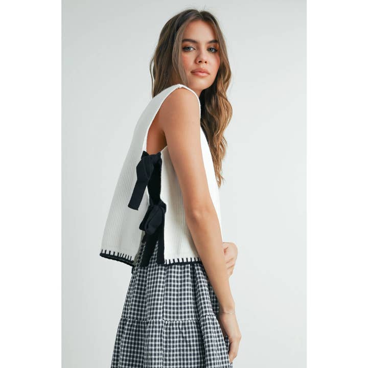 Apolline - Wholesale Sweater Vest - Women's - Mock Neck Sleeveless Sweater