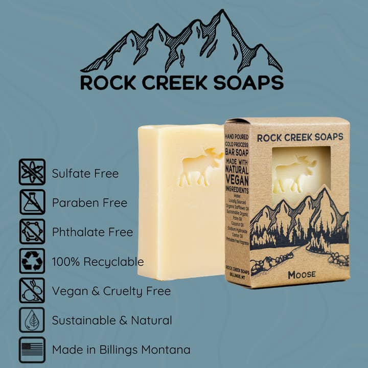 Rock Creek Soaps - Wholesale Bar Soap - Moose Bar Soap: Balsam & Cedar5