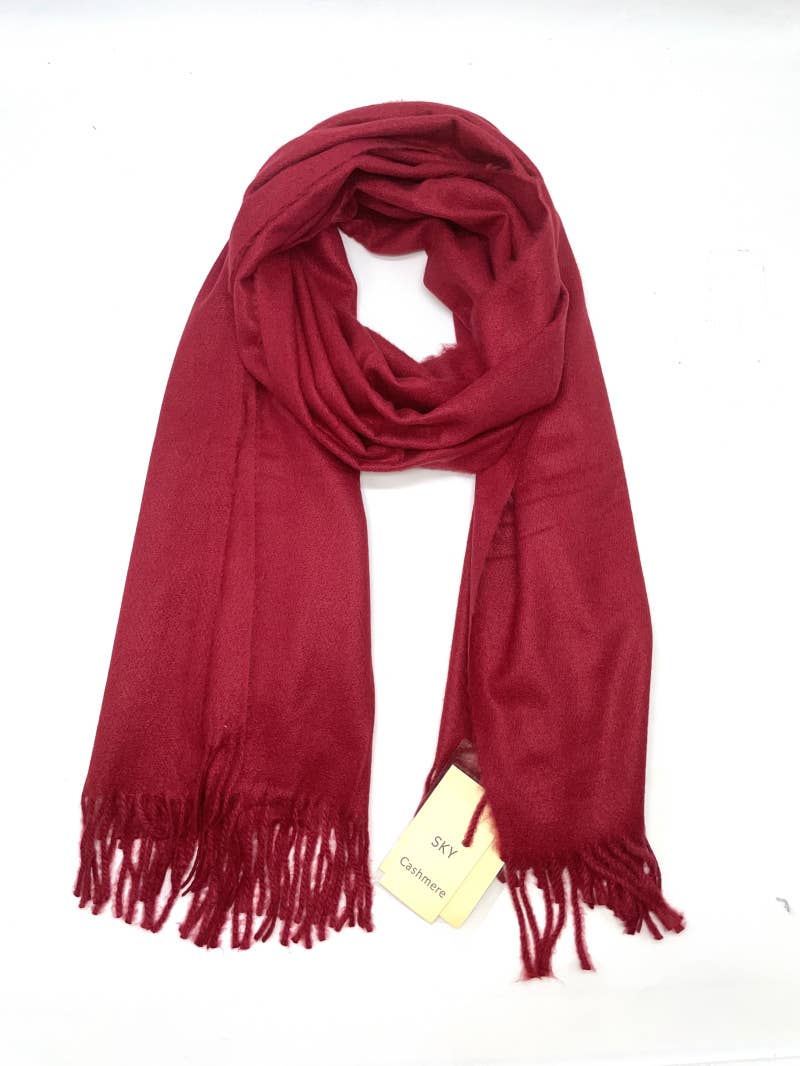 LINETA - Wholesale Scarf - Women's - SKY-88 Very Thick Plain Scarf8