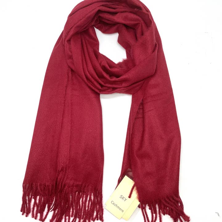 LINETA - Wholesale Scarf - Women's - SKY-88 Very Thick Plain Scarf8