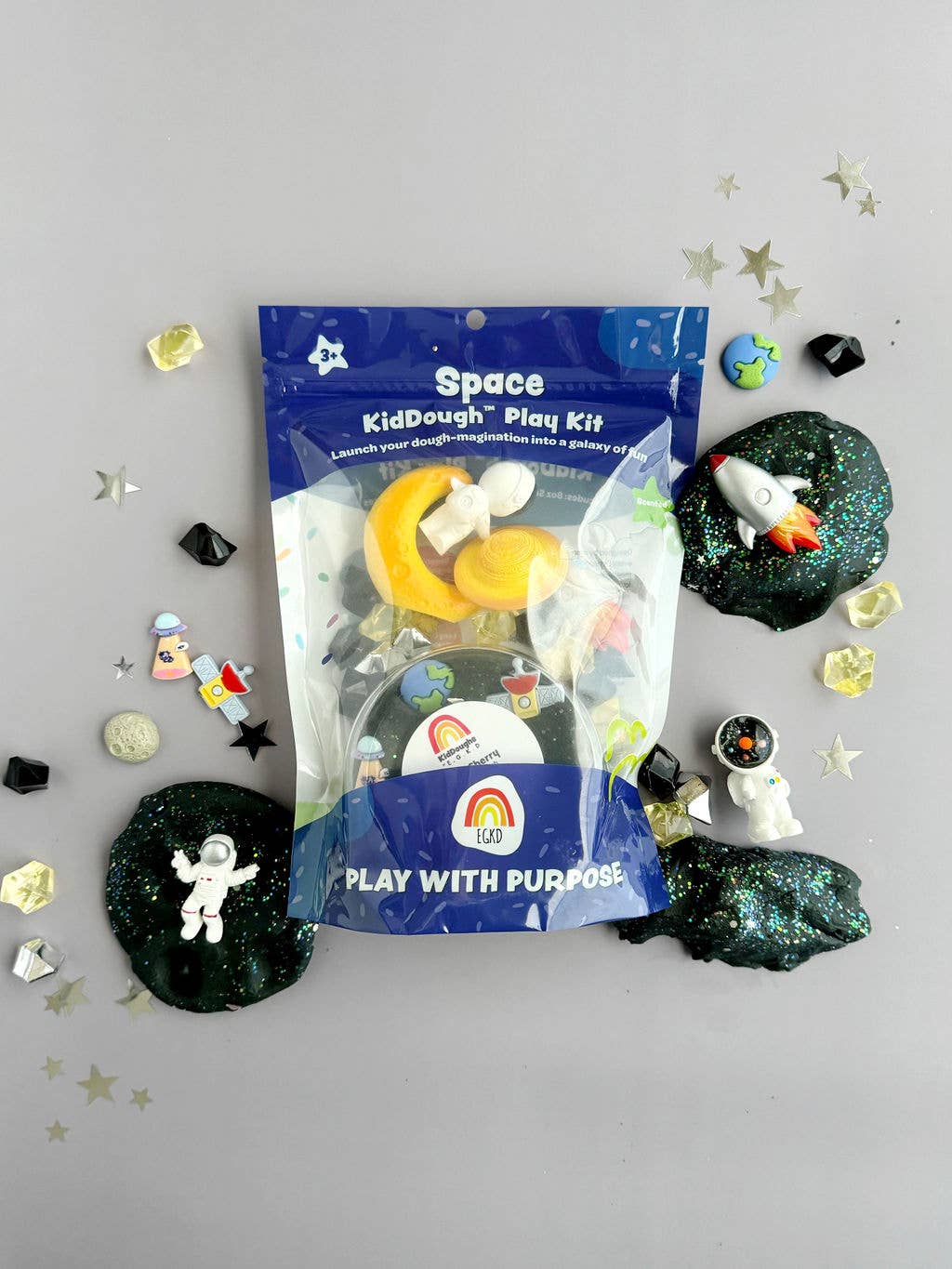 Earth Grown KidDoughs (KidDoughs by EGKD) - Wholesale Putty/Slime - Kids - Space KidDough Play Kit