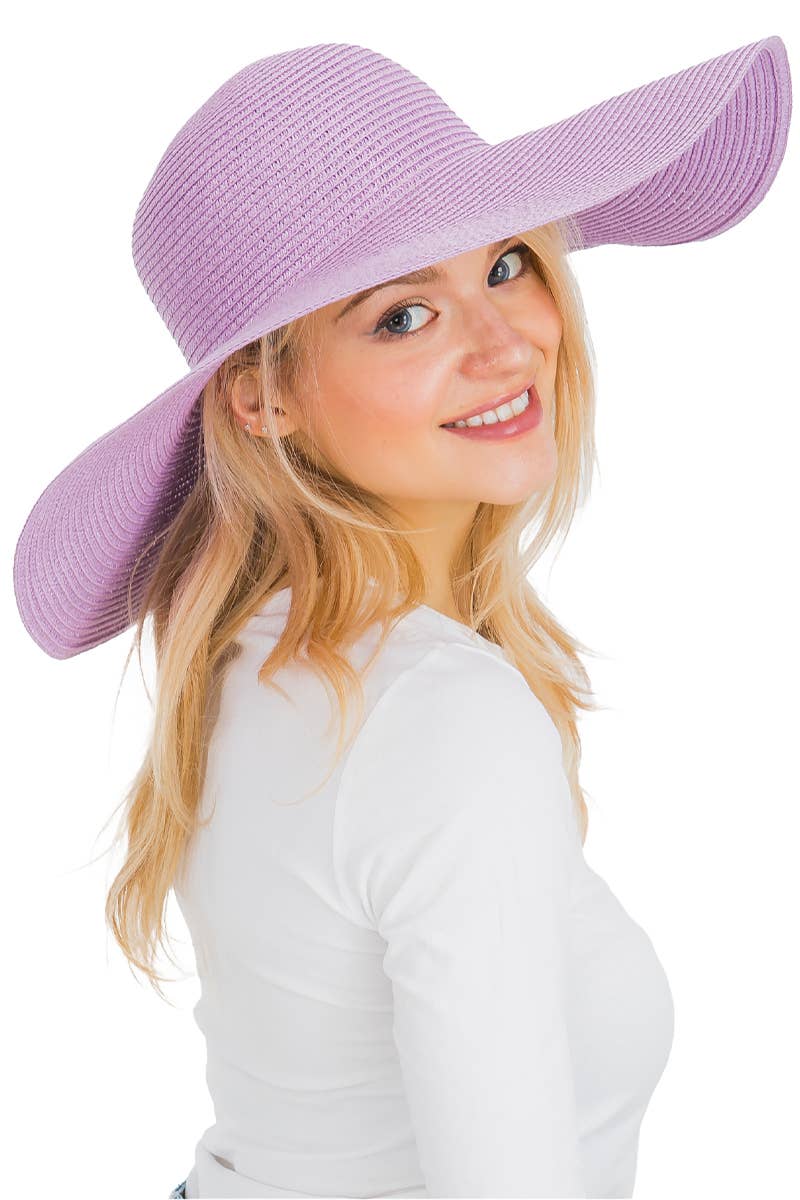 Cap Zone - Venta al por mayor Sombrero de paja - Mujer - Sombrero de sol de paja con tejido apretado, color sólido y ala ancha flexible34