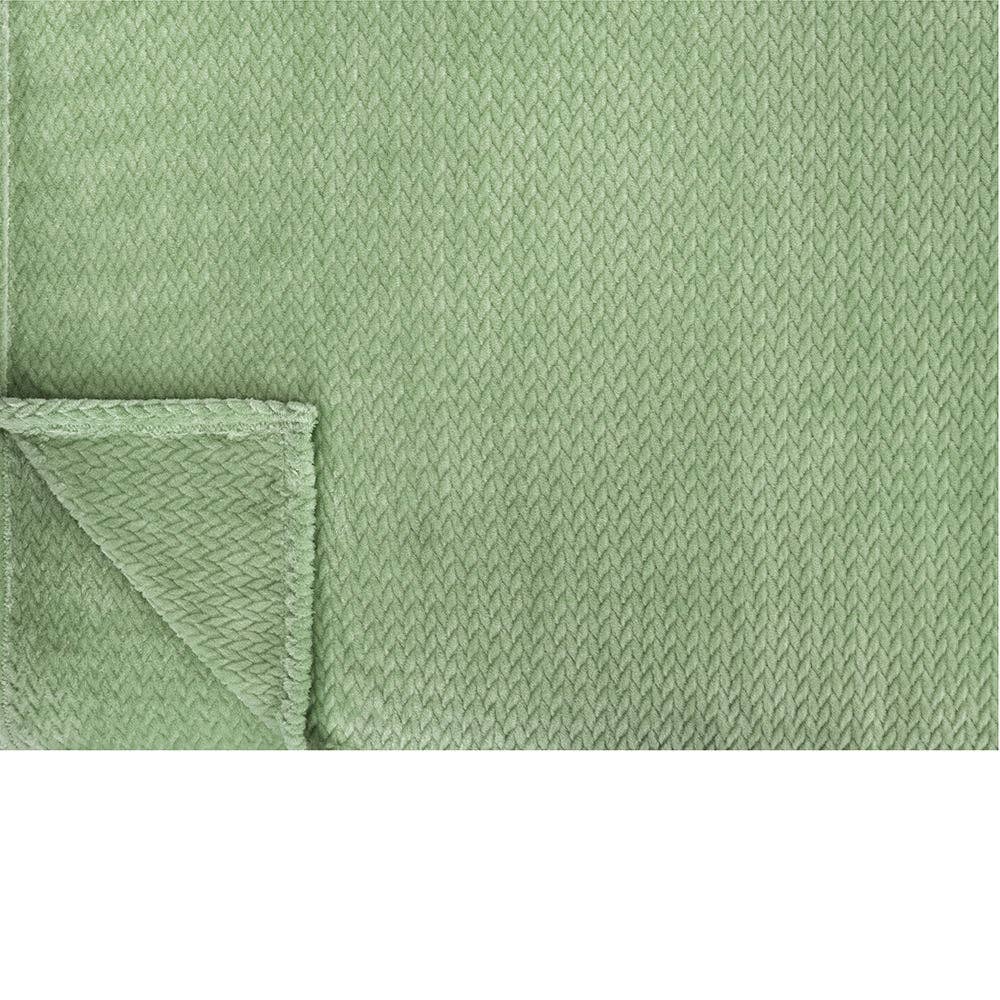 Pavilia – Manta para sofá por atacado – Cobertor de fleece texturizado com estampa de folhas4