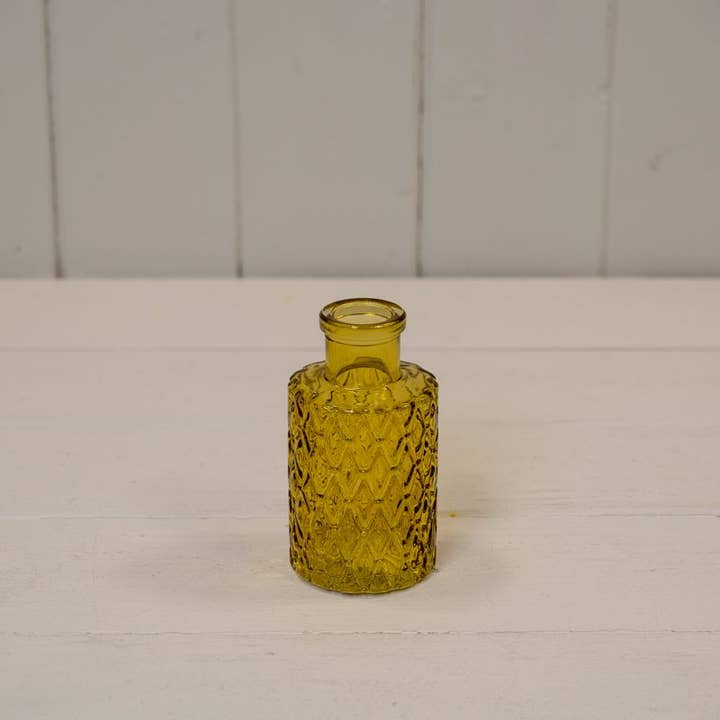 Yellow Geometric Glass Bottle for wholesale by Satchville