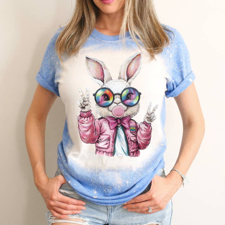 Fred & Bubblegum Bunny Blegede Påske T-shirt for engroshandel hos Hello Gorgeous Apparel