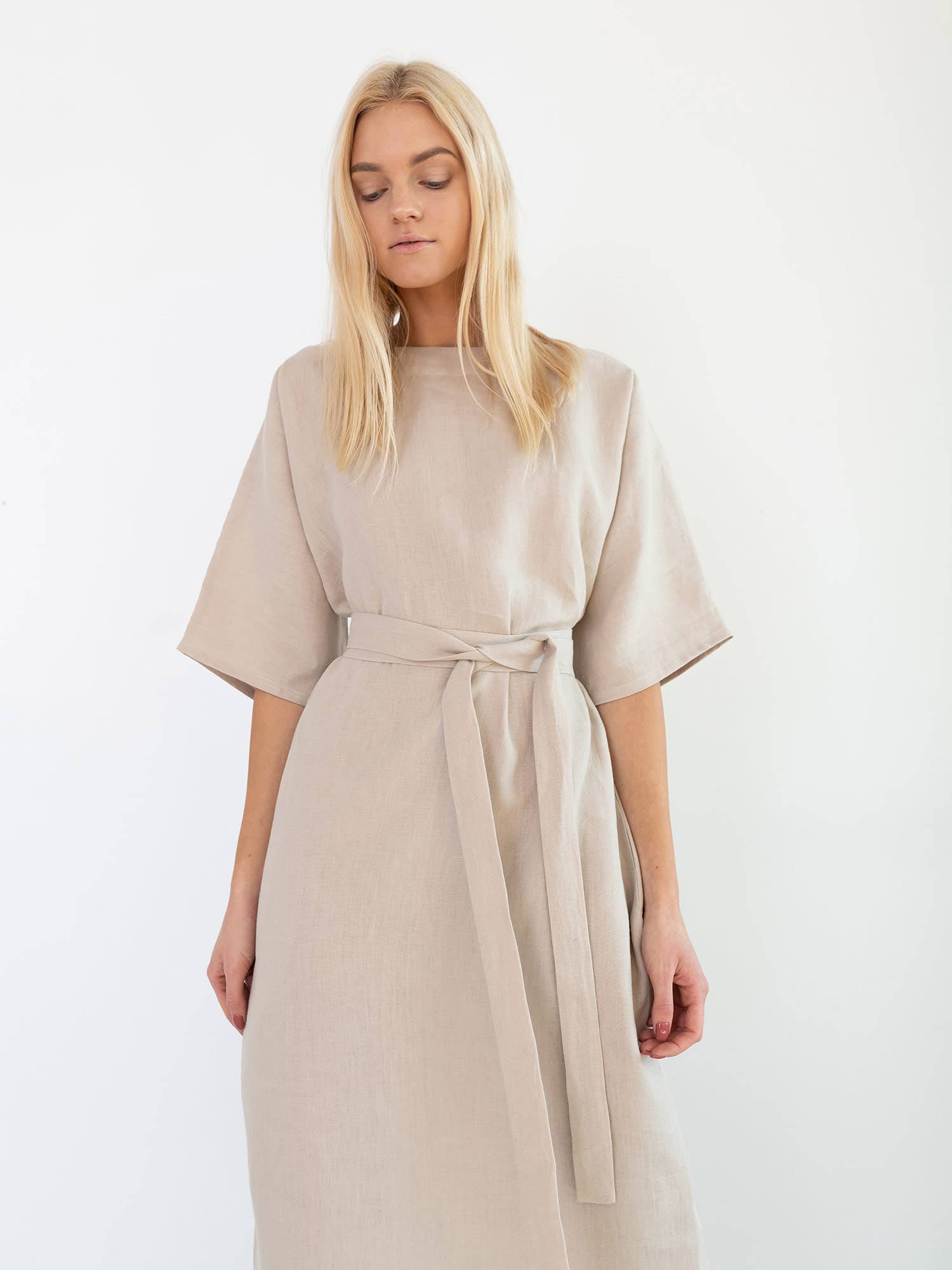 Love and Confuse - Wholesale Dress - Women's - Clementine Linen Midi Dress0