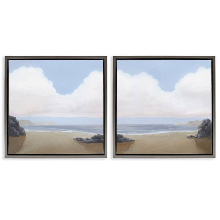 Stupell Industries - Wholesale Wall Decor - Kids & Baby - Abstract Secluded Beach Alcove Floater Framed Art20