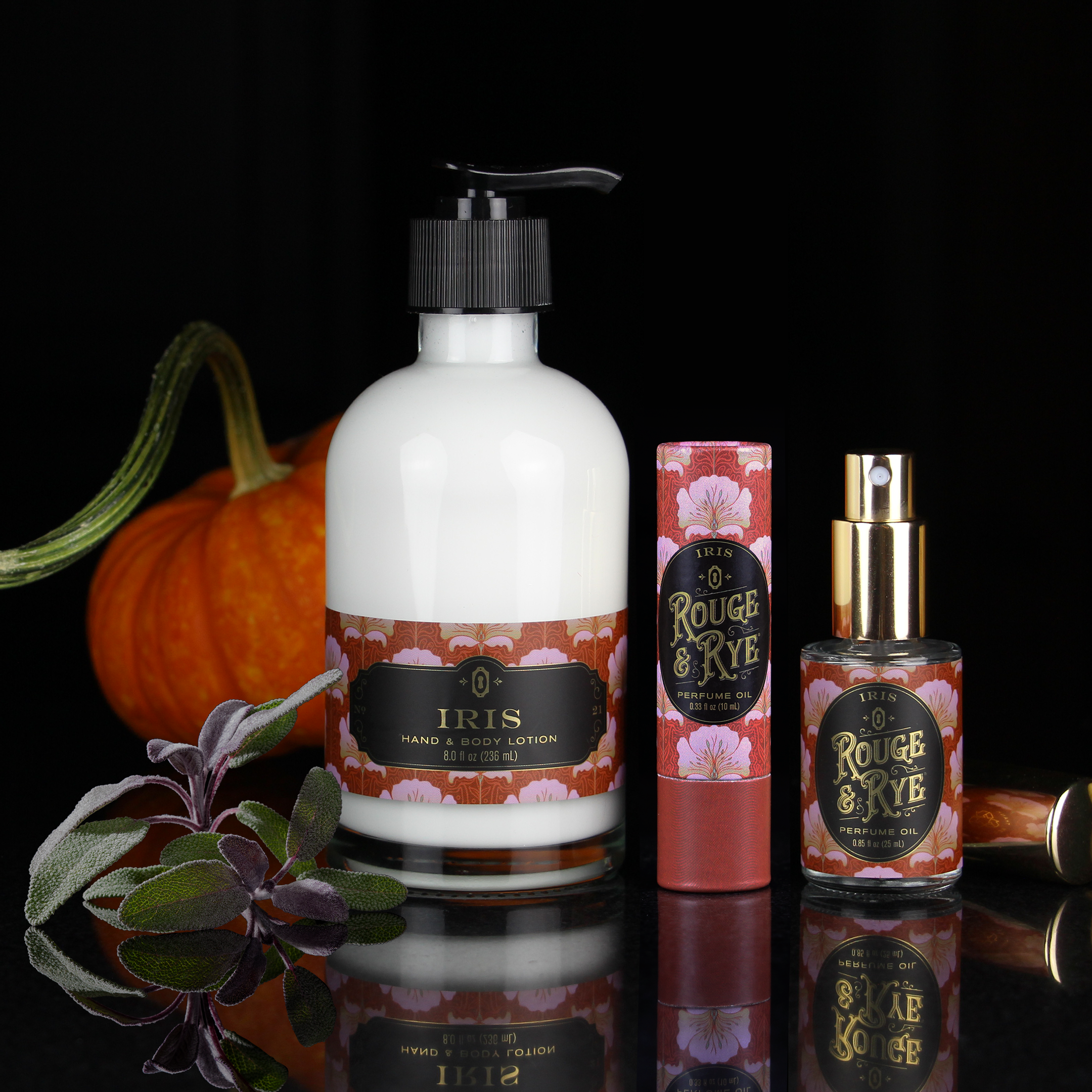 Rouge & Rye - Wholesale Roll-On Fragrance - Iris Perfume Oil • Pumpkin, Lavender and Sage2