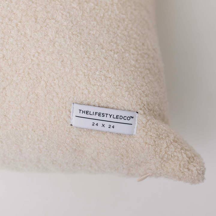THELIFESTYLEDCO - Wholesale Throw/Decorative Pillow - Whitten Wooly Boucle Pillow - 3 Sizes4