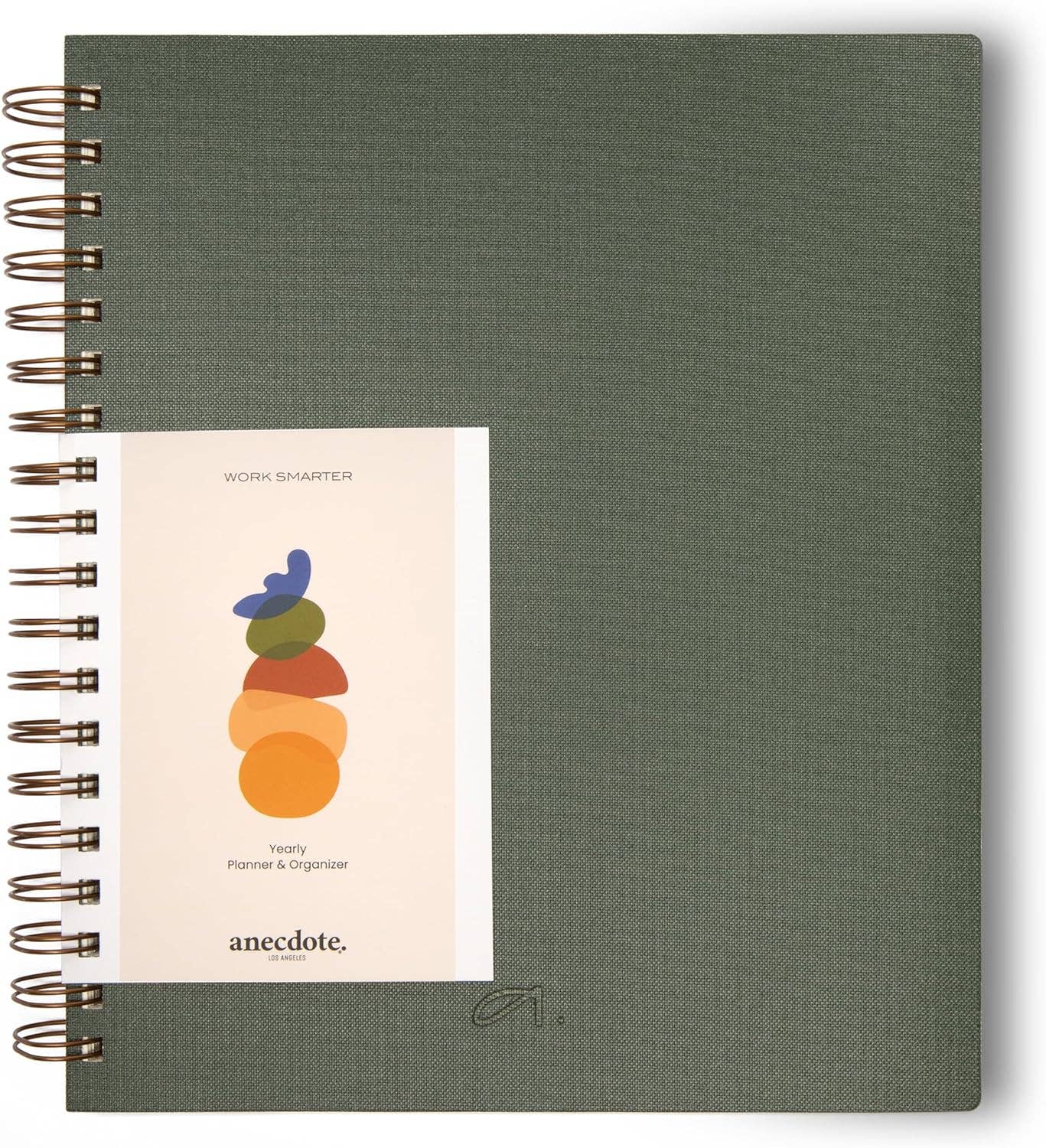 Anecdote Goods - Venta al por mayor Agendas - El Planificador Anual - Encuadernado en Espiral de Latón con Cubierta de Buckram0