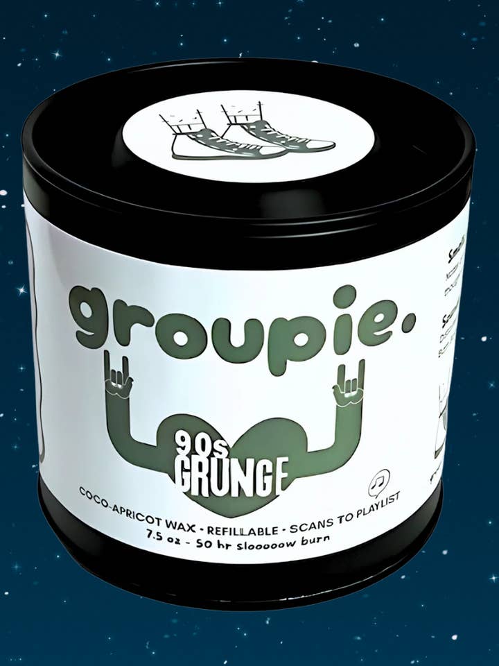 90s Grunge Playlist Candle for wholesale by groupie candles