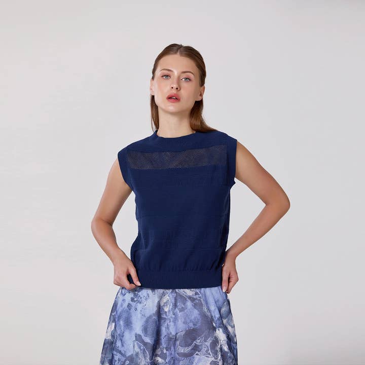 Mouwloze gebreide top voor wholesale door Smart and Joy