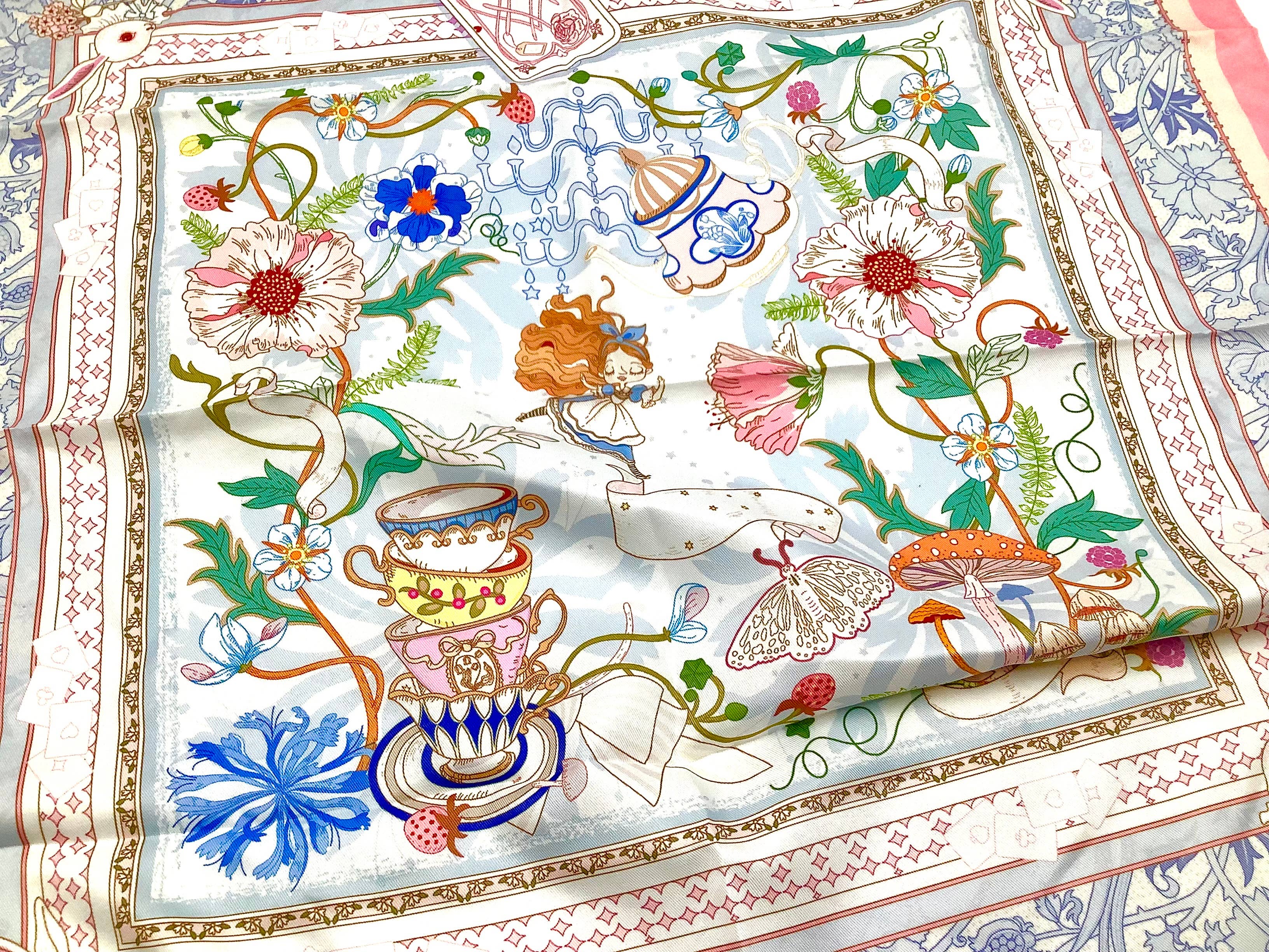 All Little Cute Things - Wholesale Scarf - Women's - Tea Party Scarf Wrap for Head, Hat, Purse, Tea House Decor7