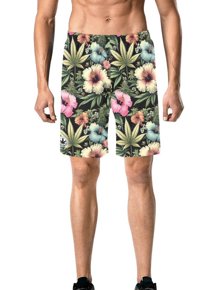 Lange Badeshorts: Tropische Terps für den Großhandel von Just Get High™