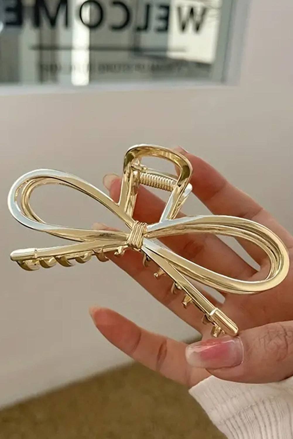 Gold Bowknot Shape Claw Clip for wholesale on Faire1