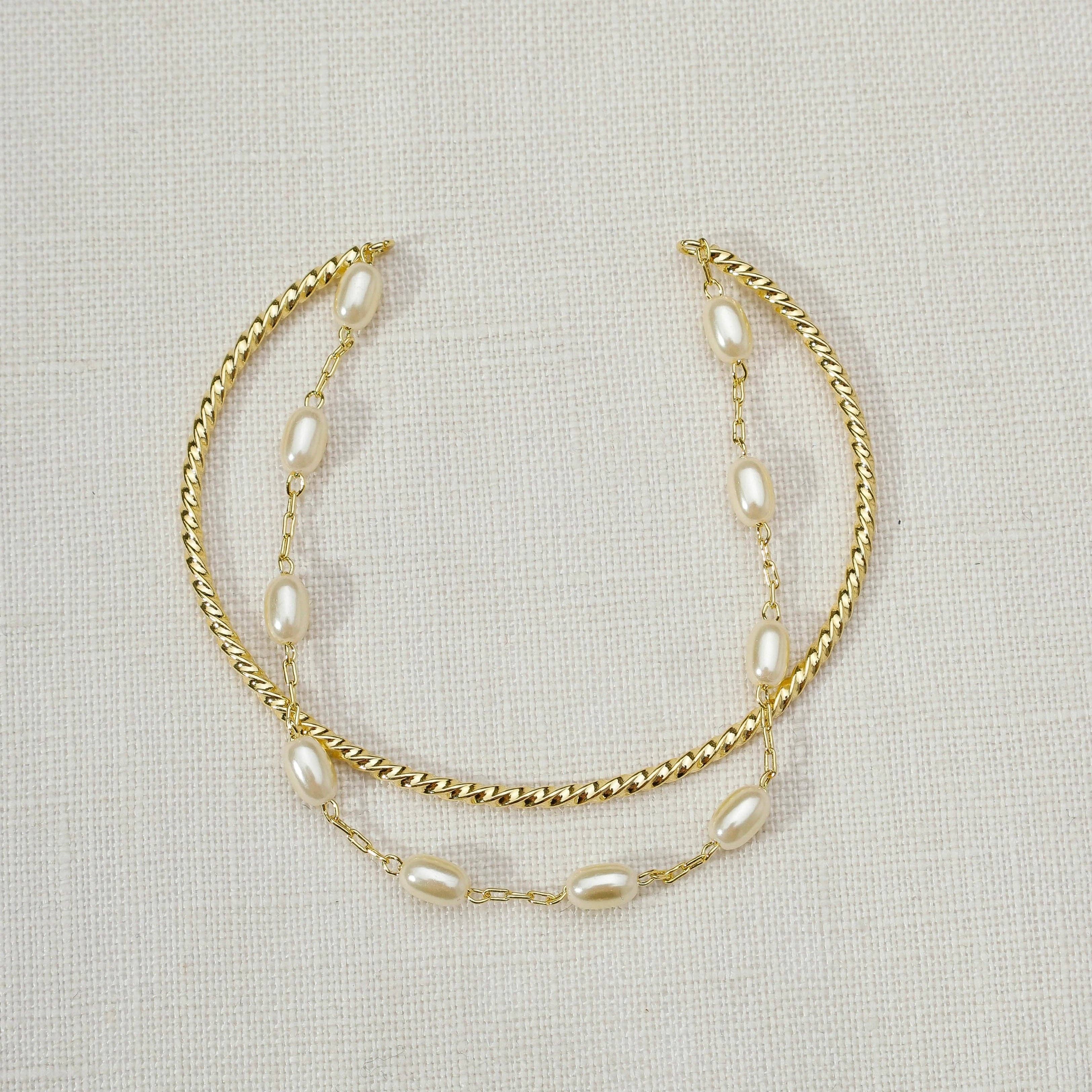 GoldFi – Engroshandel Manchetarmbånd – 18 k guld fyldt guld og perle Cuff armbånd4