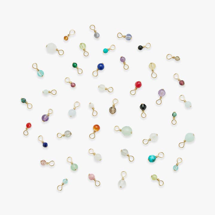 Charm pendentif à pierre précieuse unique en or rempli pour la vente par Koi Atelier