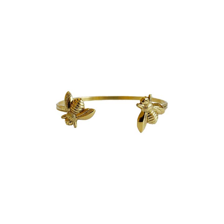Bracelet Double Little Bee Doré pour la vente par Lotta Djossou Paris