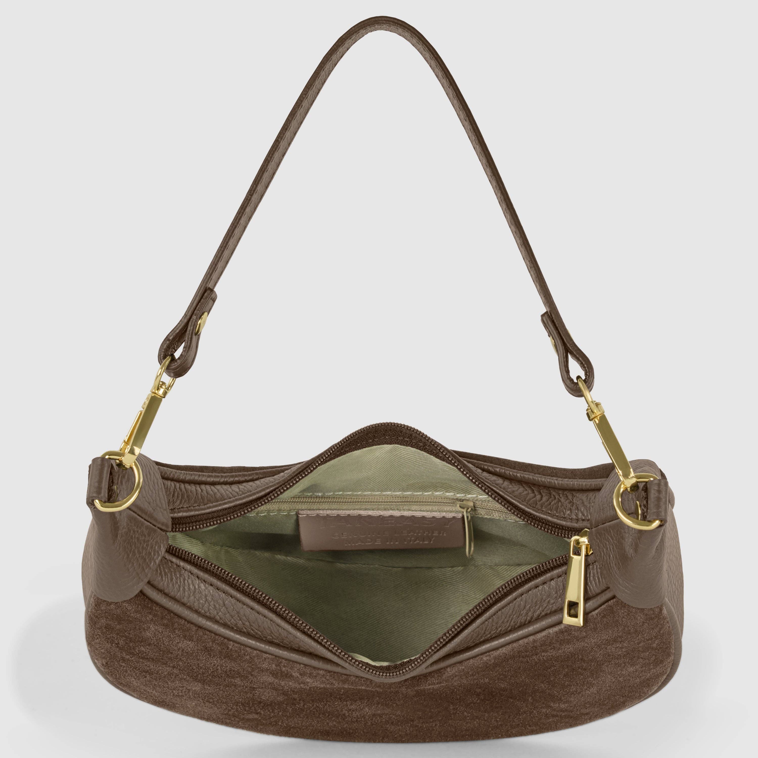 TAKEASY - Vente Sac porté épaule – femme - Sac à bandoulière en cuir suédé44