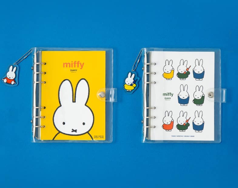 K-Wonderland – Agenda por atacado – Agenda Atualizada Miffy 2026 com porta-chaves, conjunto de autocolantes1