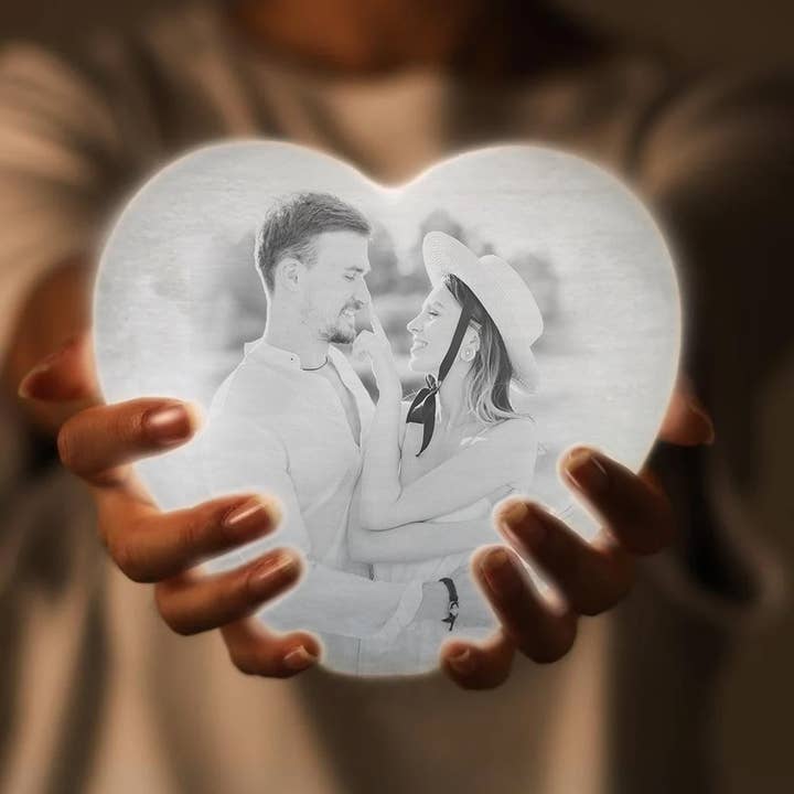 CanvasChamp – Candeeiro de secretária/decorativo por atacado – Candeeiro de Lua com Foto 3D Personalizada - Luz Noturna11