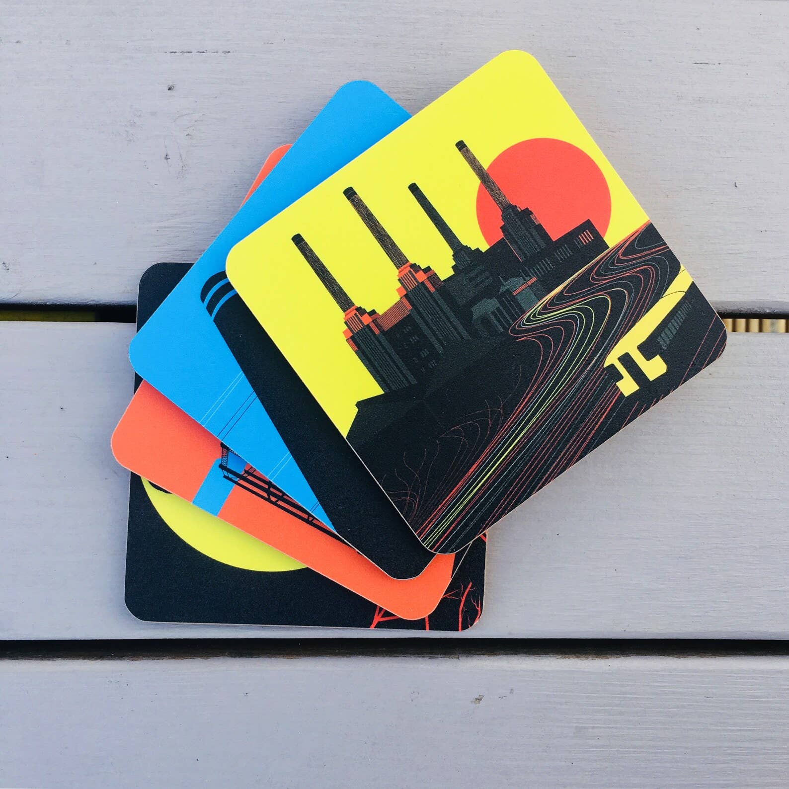 EYE FOR LONDON PRINTS – Großhandel Untersetzer – Untersetzer-Set im Industriestil London5