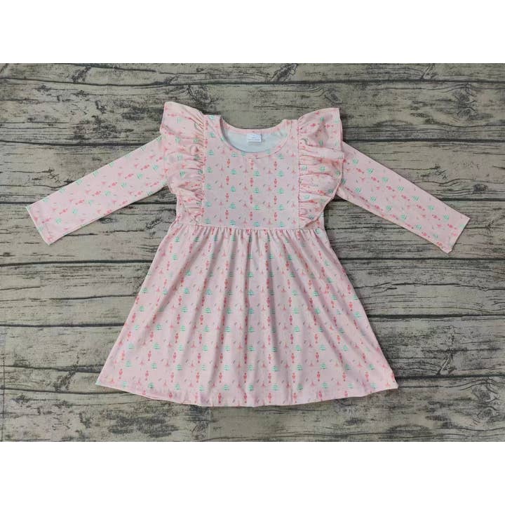 Aier Wholesale - Wholesale Dress - Kids - Baby Girls Christmas Pink Dance Soldier Knee Length Dresses1