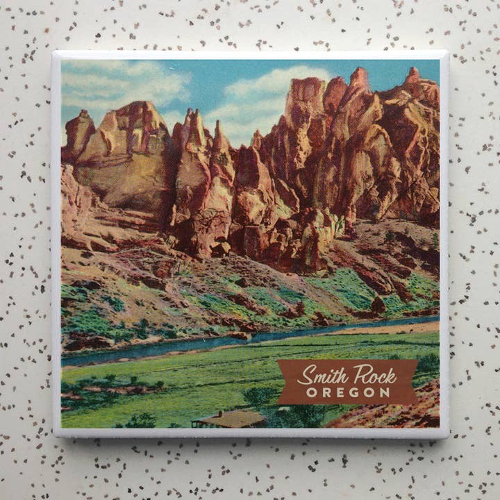 Smith Rock Tile Coaster for wholesale by Robot Candy