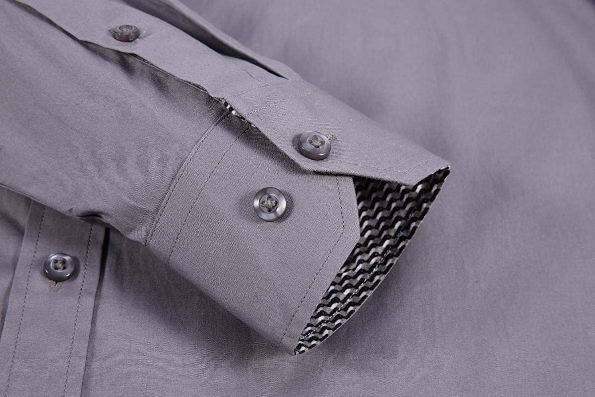 Rodeo Clothing - Wholesale Button Down Shirt - Men's - Mens Dress Shirts Long Sleeve Regular Fit Button Shirts-10010