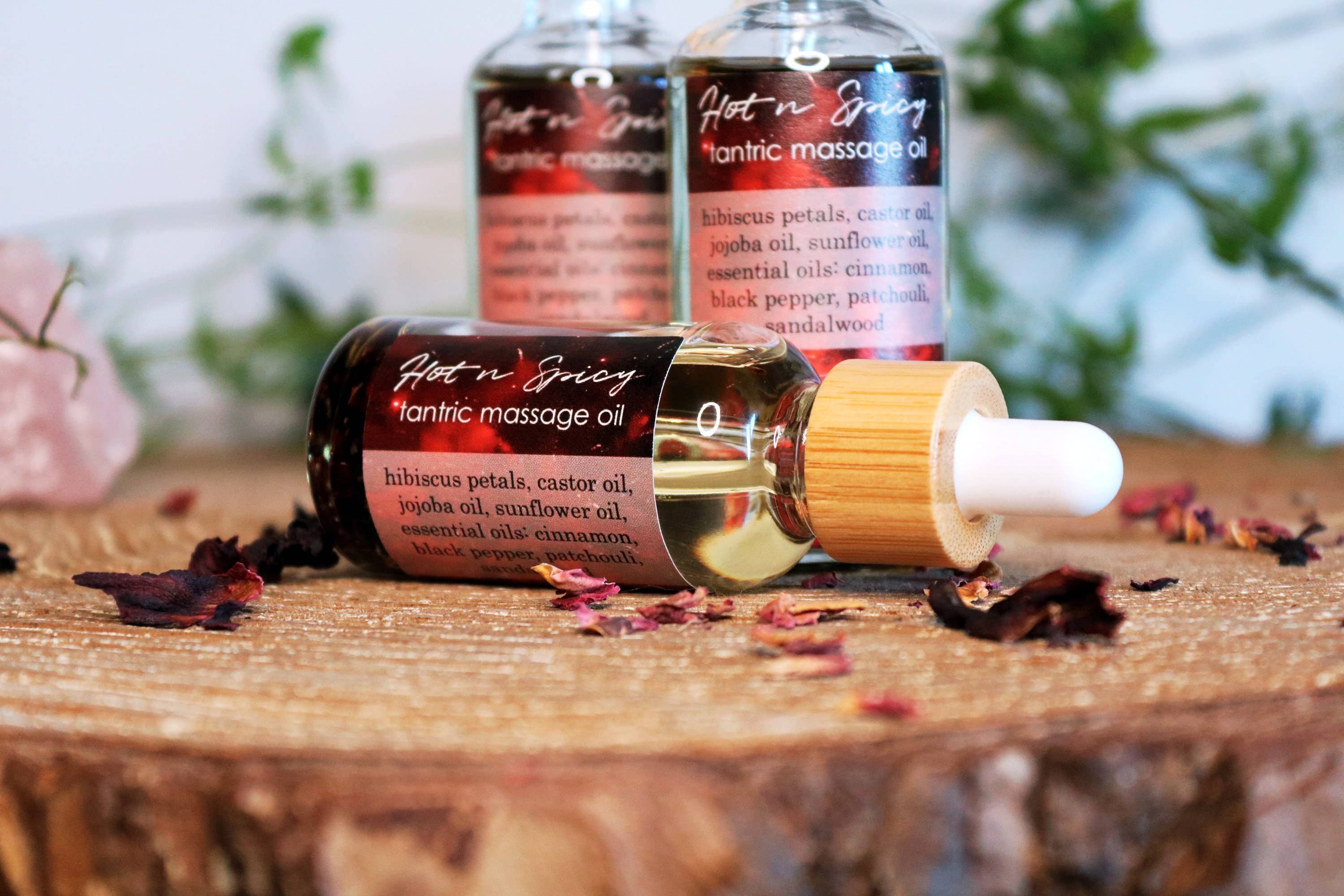 Ayamani Naturals - Venta al por mayor Aceite/gel de masaje - Aceite de Masaje Tántrico Picante y Caliente con Aceites Esenciales6