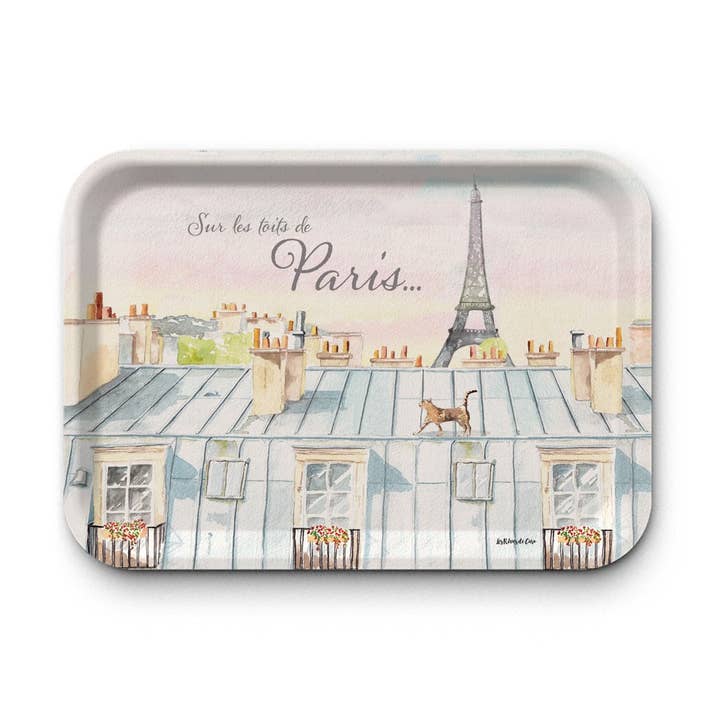 Bandeja kraft rectangular (42x30 cm) - Techos parisinos* para venta al por mayor de Hirondelle & Cie