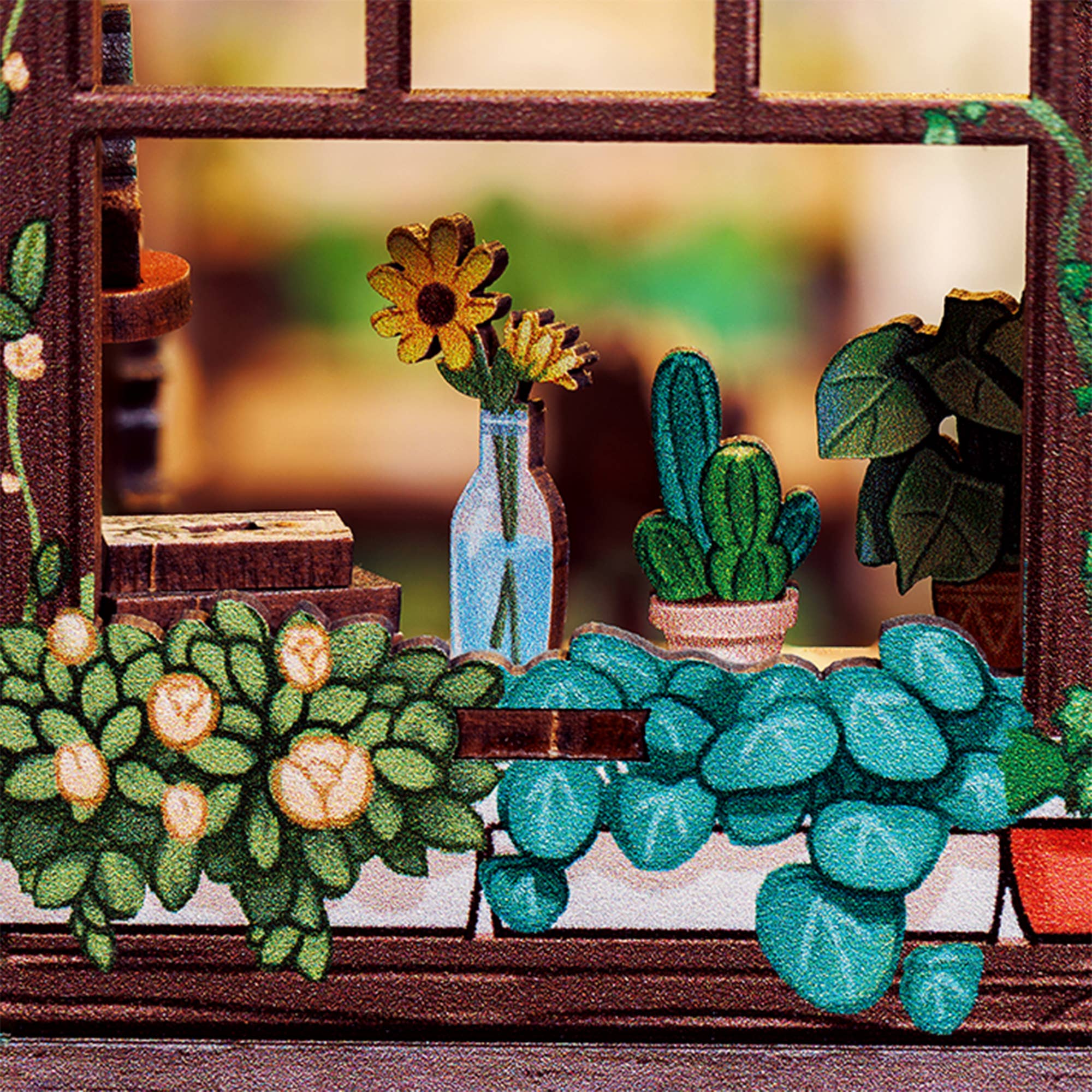 Hands Craft Intl - Wholesale Puzzle - Kids - DIY Book Nook Kit: Green Life Bookshop3