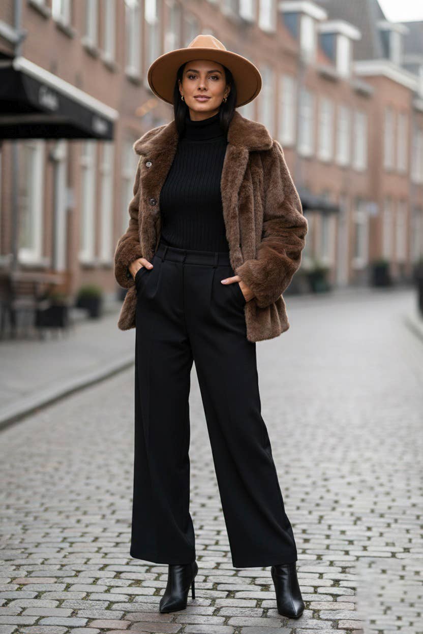 MOOYA – Engroshandel Pels-/kunstpelsfrakke - Dame – Vendbar pelsfrakke - ZNS0017