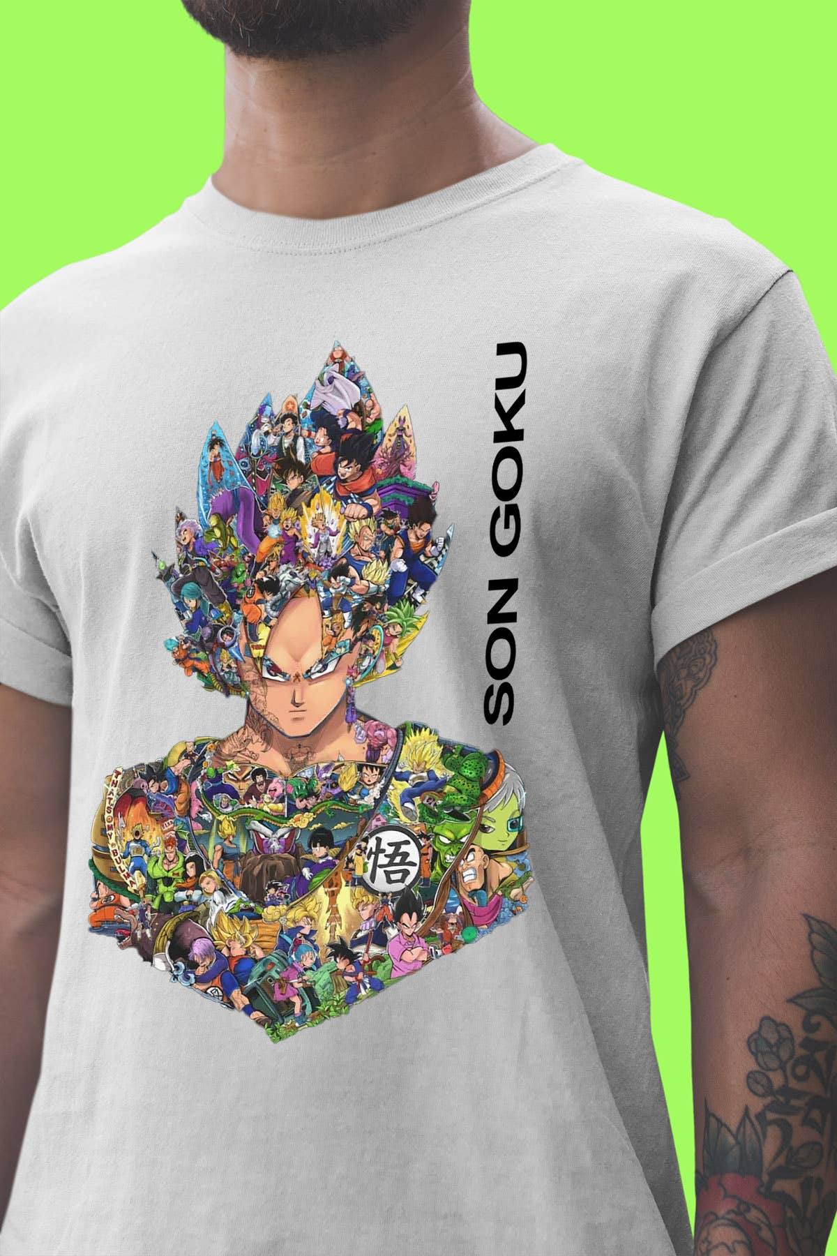 IALD - Wholesale Screen Printed T-Shirt - Men's - Men's Round Neck T-Shirt | Goku1
