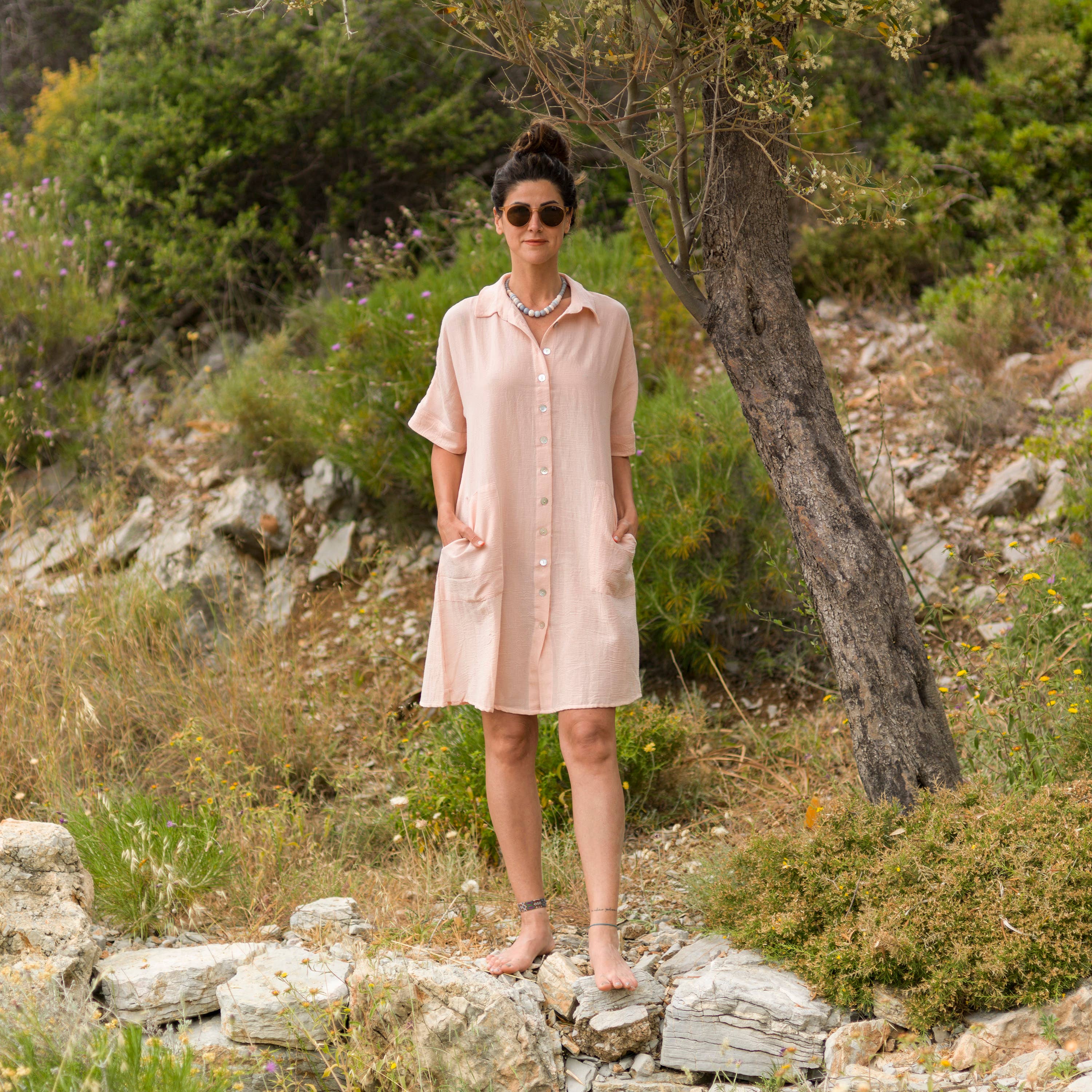 loom.ist – Vestido - Mulher por atacado – Vestido Camisa Mini Sile25